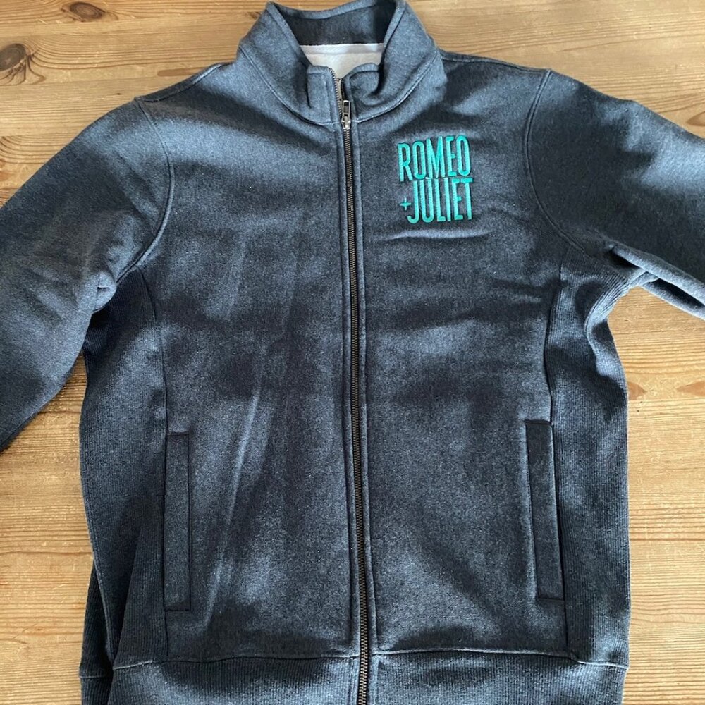 Full zip sweatshirt -- Romeo and Juliet on Broadway crew-only show merch!